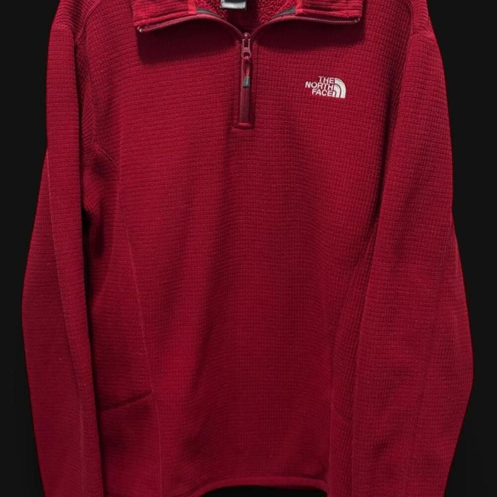 The North Face 1/4 Zip Fleece Pullover Red Outdoor Pullover Jacket